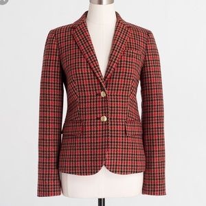 Chic J.Crew Factory Patterned Schoolboy blazer