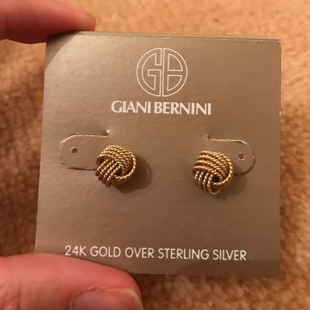 Giani Bernini 24K Gold Knot Earrings