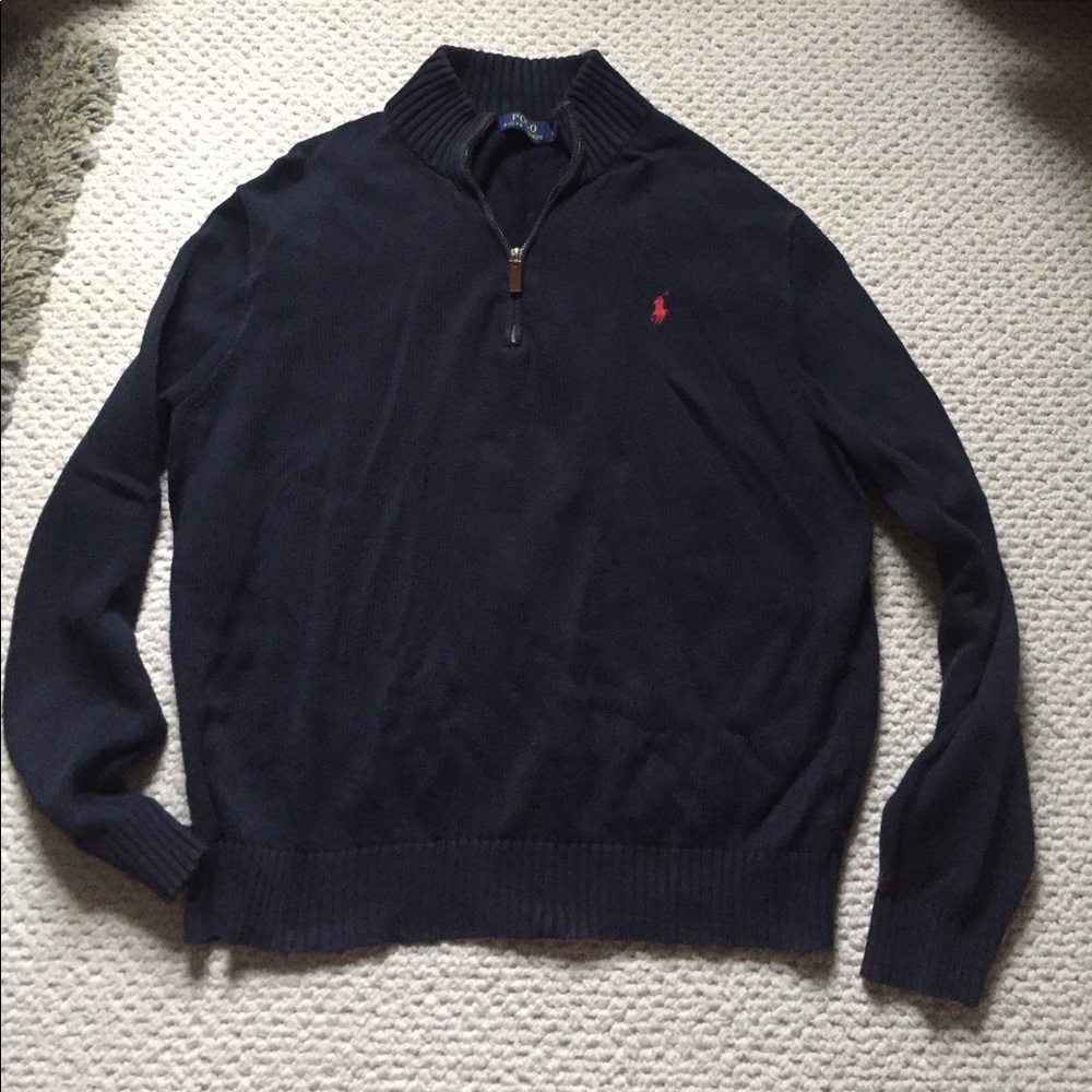 Men's barely worn navy blue Ralph Lauren Sweater