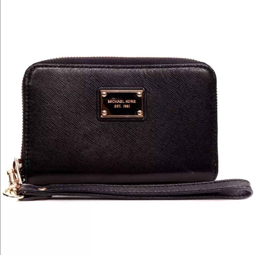 Michael Kors Small Black Steffiano Leather Wallet