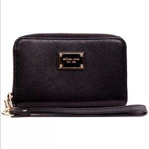 Michael Kors Small Black Steffiano Leather Wallet