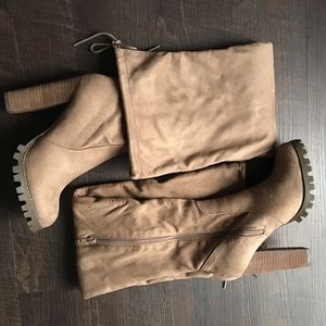 Taupe Thigh-High Boot