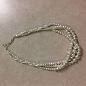 J. Crew Layered Faux Pearl Necklace