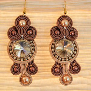 New beautiful unique earrings, soutache, gift