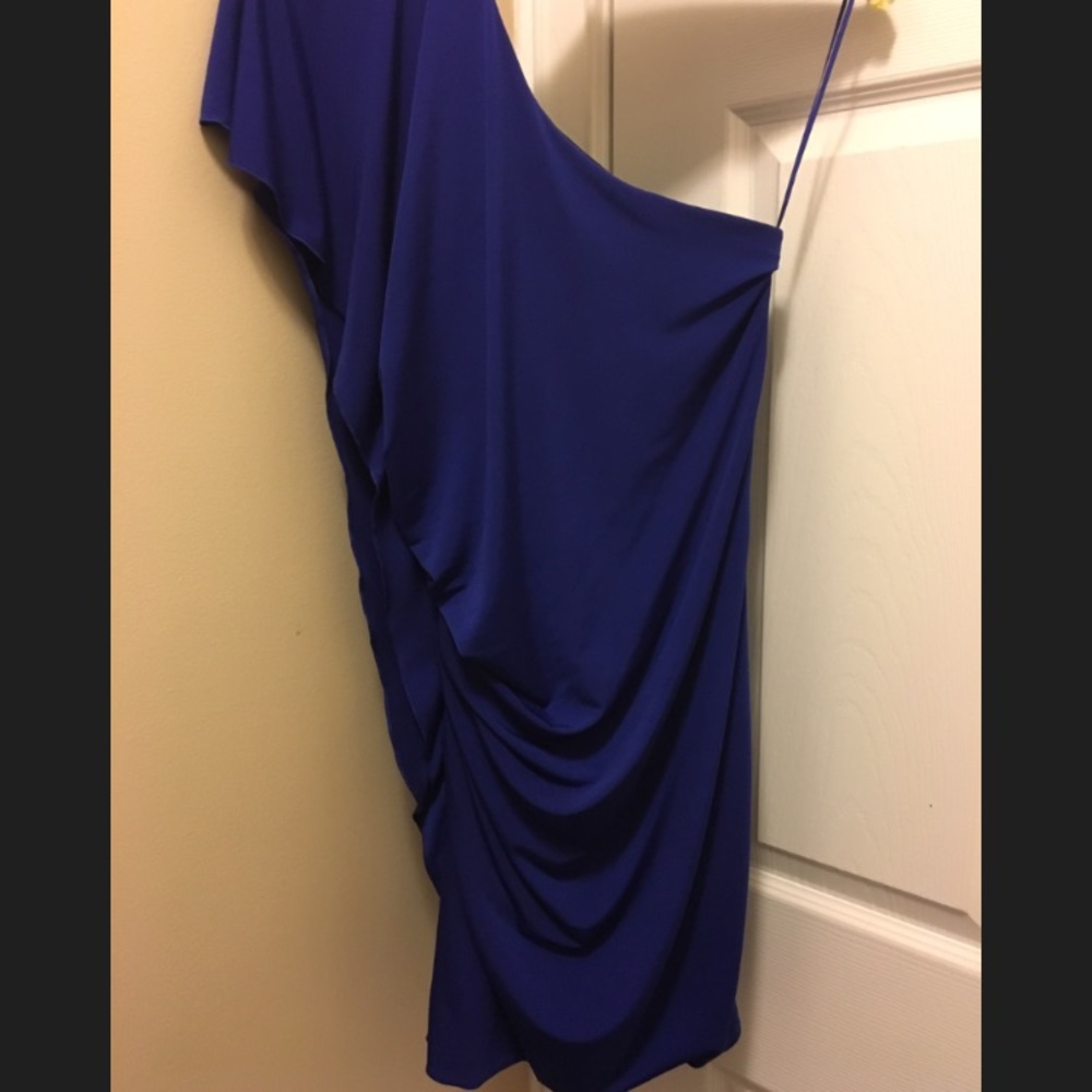Express Blue One-Shoulder Dress