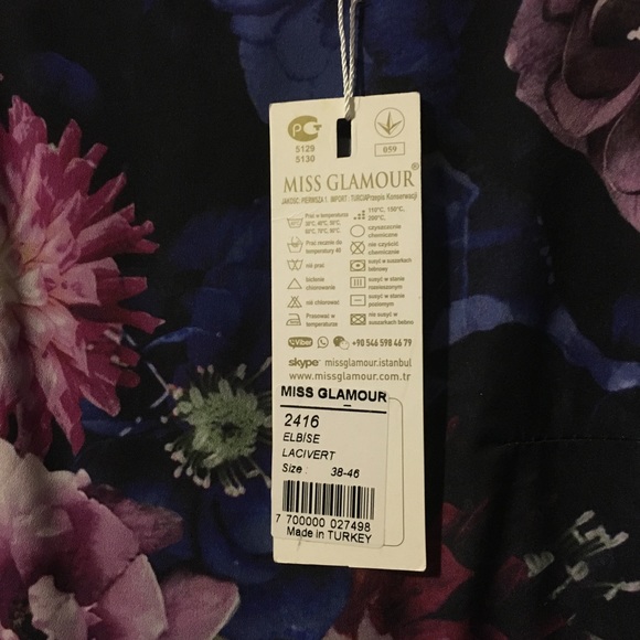 Modest Long Sleeve Floral Maxi Dress Prom - Picture 4 of 8