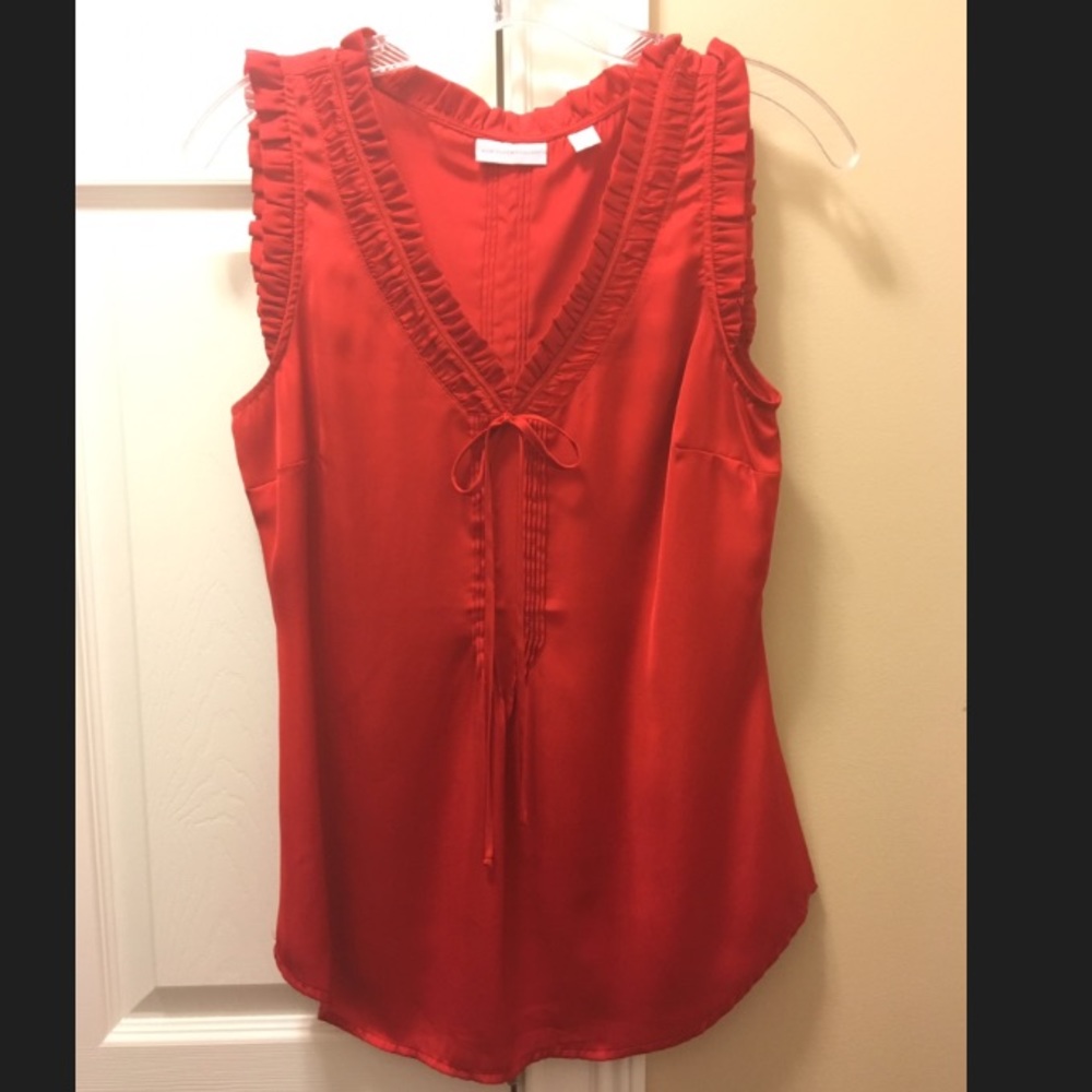 Red Ruffle Tank Top