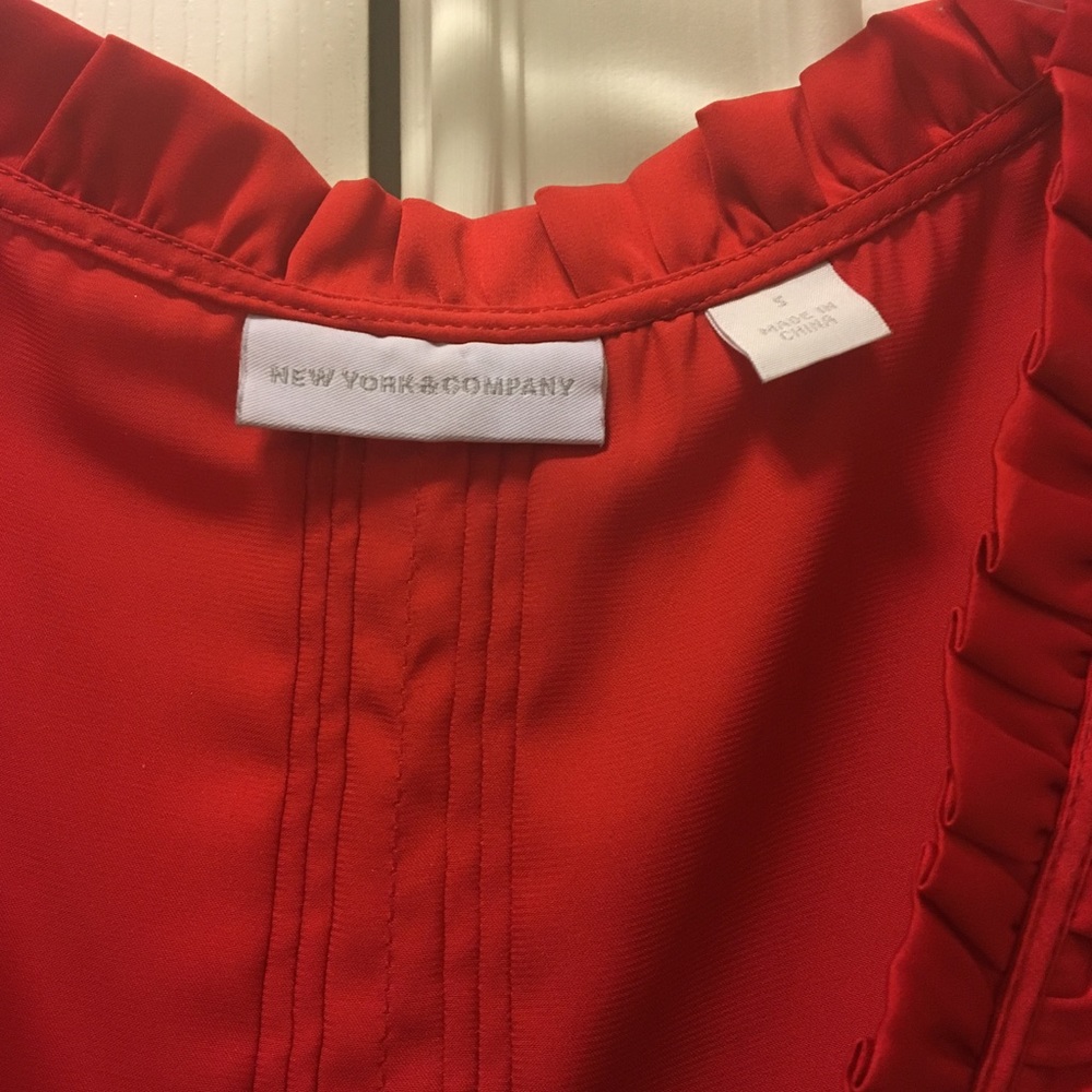 Red Ruffle Tank Top - Picture 5 of 5