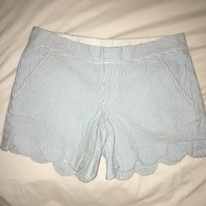 Lilly Pulitzer Scalloped Seersucker Shorts