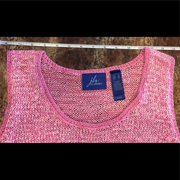 “JH Collectibles”, XL Tank Top, Pink Ribbon🎀Knit, Excellent Cond, Original Owner - Picture 7 of 8