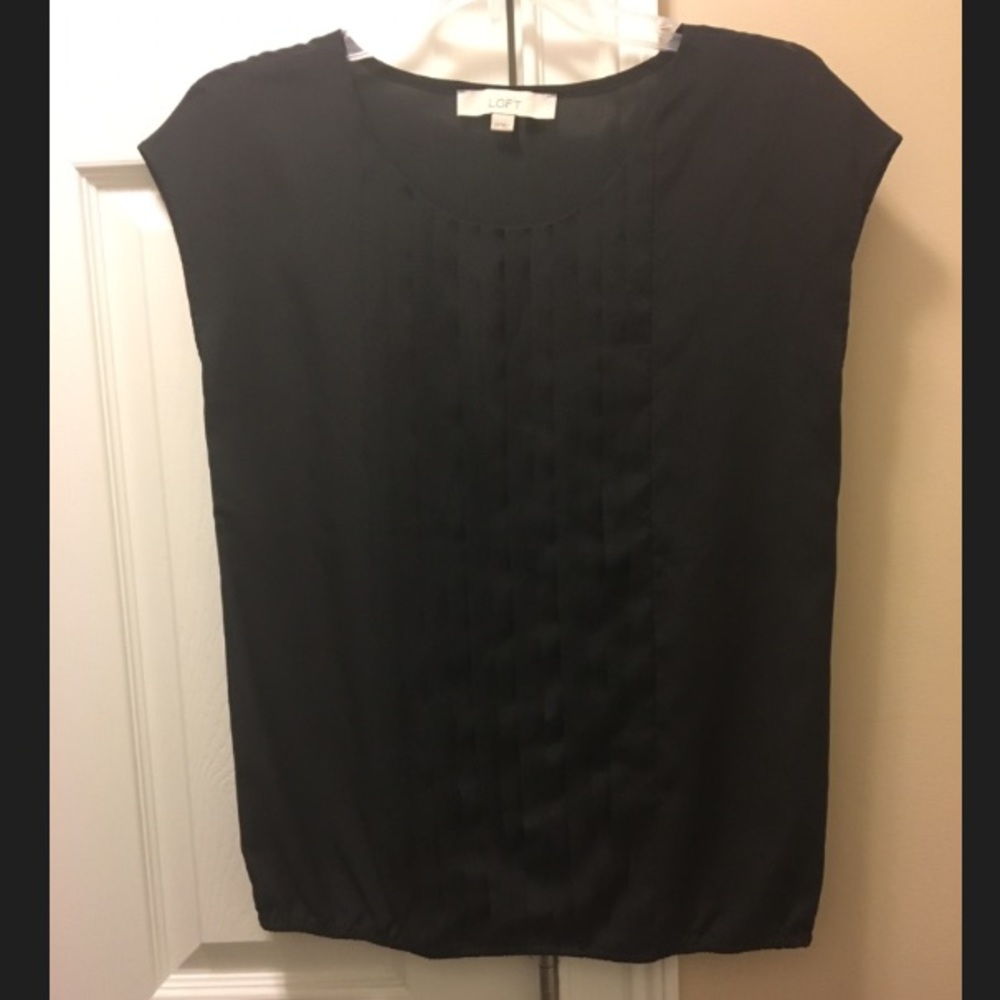 Black Pleated Blouse