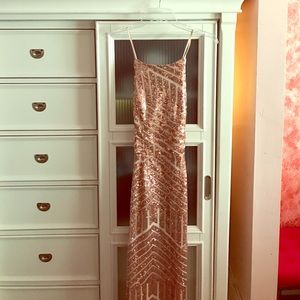 Charlotte Russe gown size small worn 1x rose gold