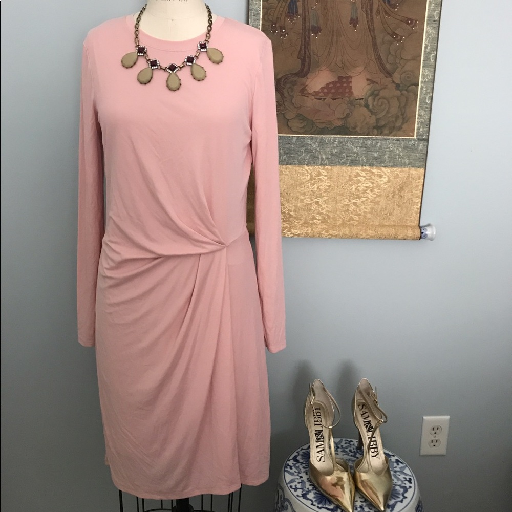 BCBG Side Rouched Bodycon Midi Dress