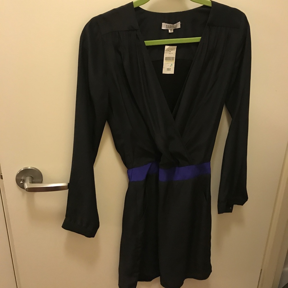 Brand new black silk dress