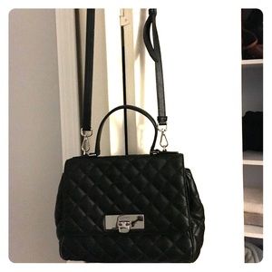 Michael Kors Black Quilted Messenger