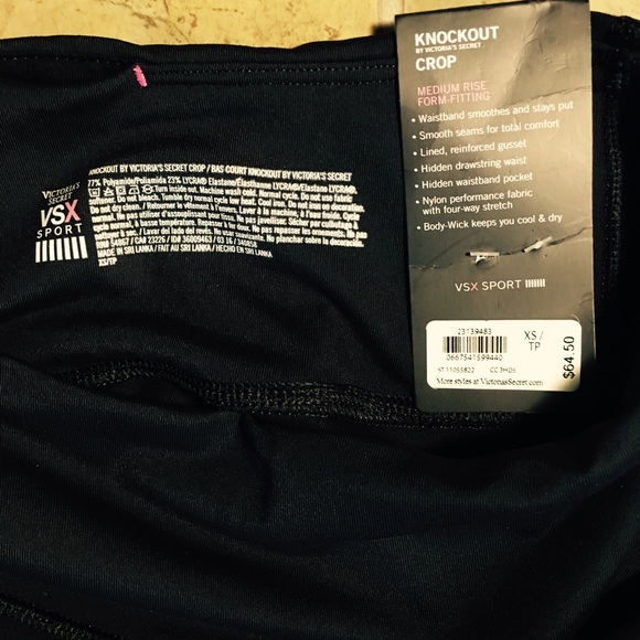 NEW! VICTORIA'S SECRET KNOCKOUT CROP SPORT PANT - Picture 6 of 8