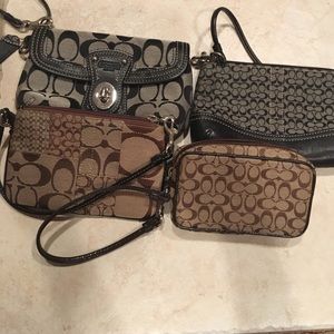 4 Coach wristlets