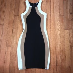GUESS color block body-con dress. NWOT