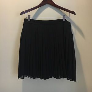 Black chiffon pleated skirt