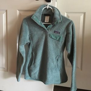 Light blue fleece pullover