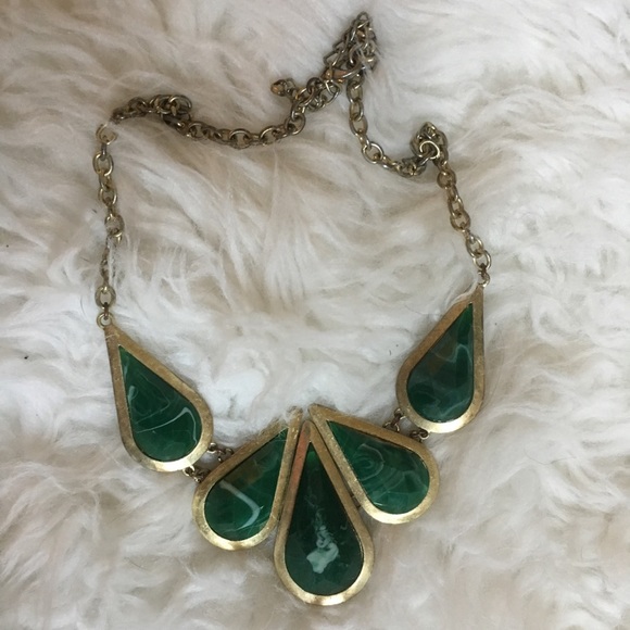 Emerald gem statement necklace - Picture 1 of 1