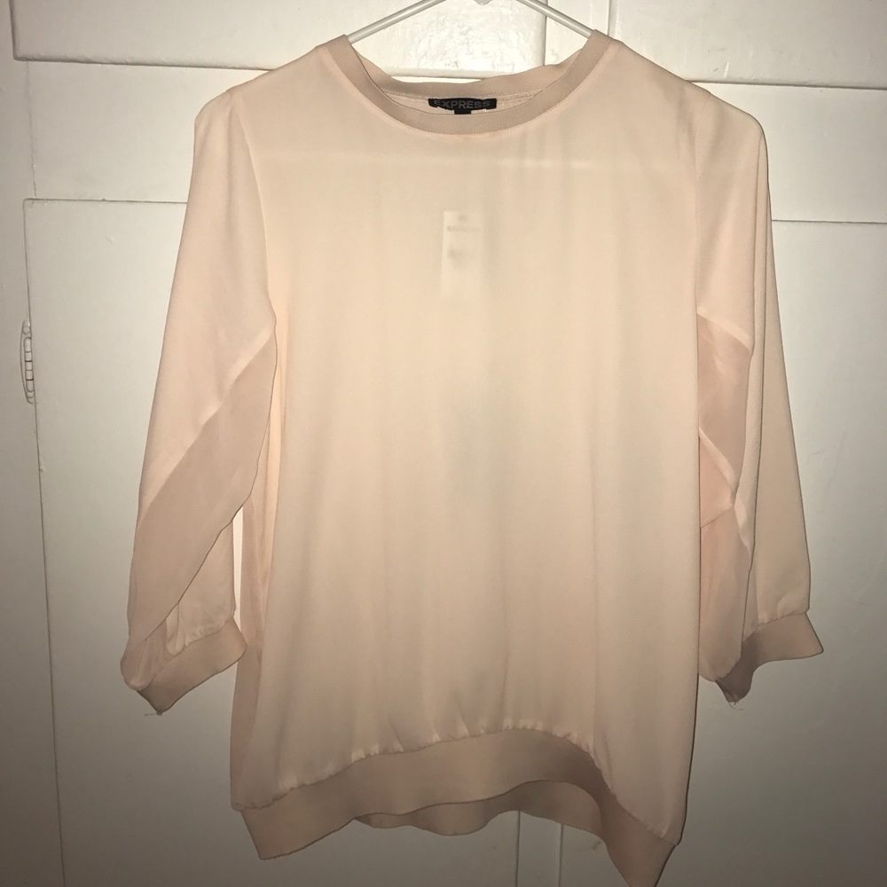 Blush pink Express blouse