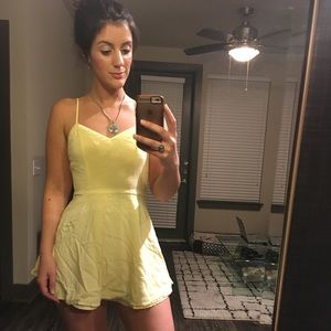 F21 yellow dress