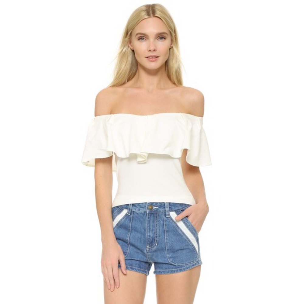 🌟HP🌟 Free People off the shoulder Beige top
