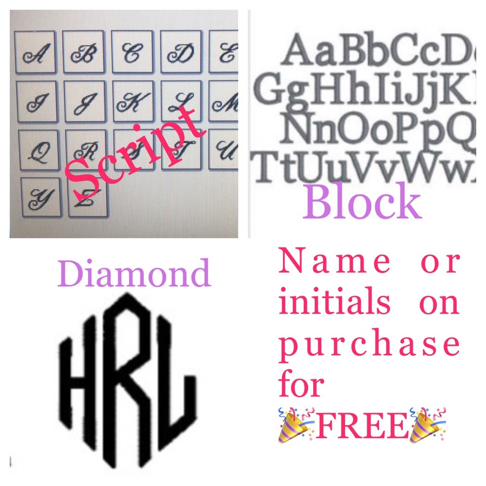 Name or Initials on purchase