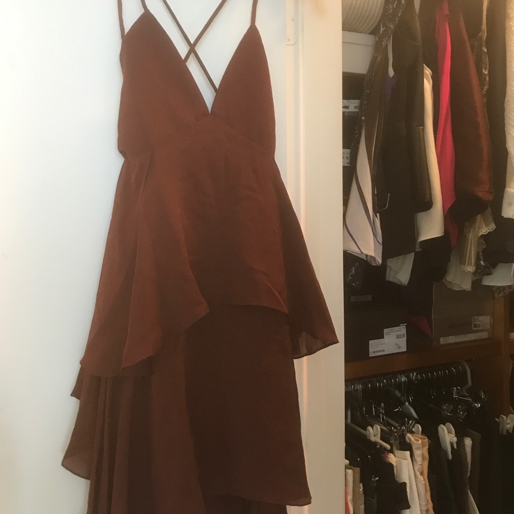 NWT A.L.C. Burgundy spaghetti strap dress