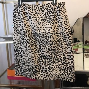 Cheetah Print Loft Pencil Skirt