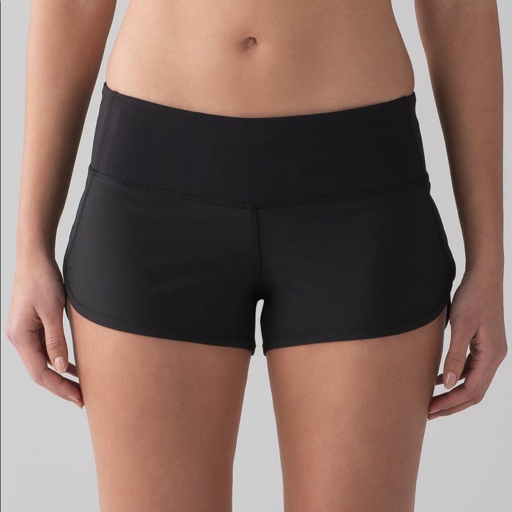 Lululemon black speed shorts