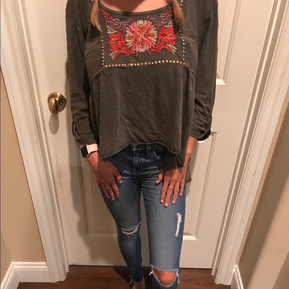 Embroidered Urban outfitters top