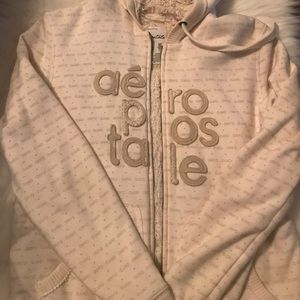 Aeropostale cream zip up Jacket