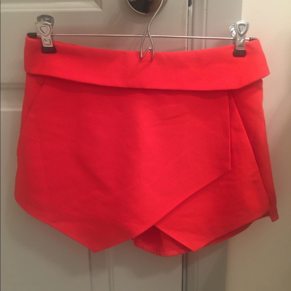 Zara red/orange Skort, XS but fits more like XXS