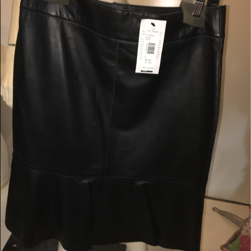 Pencil leather skirt
