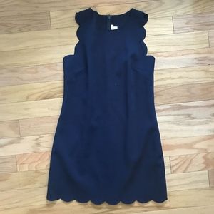 JCrew Scalloped Shift Dress
