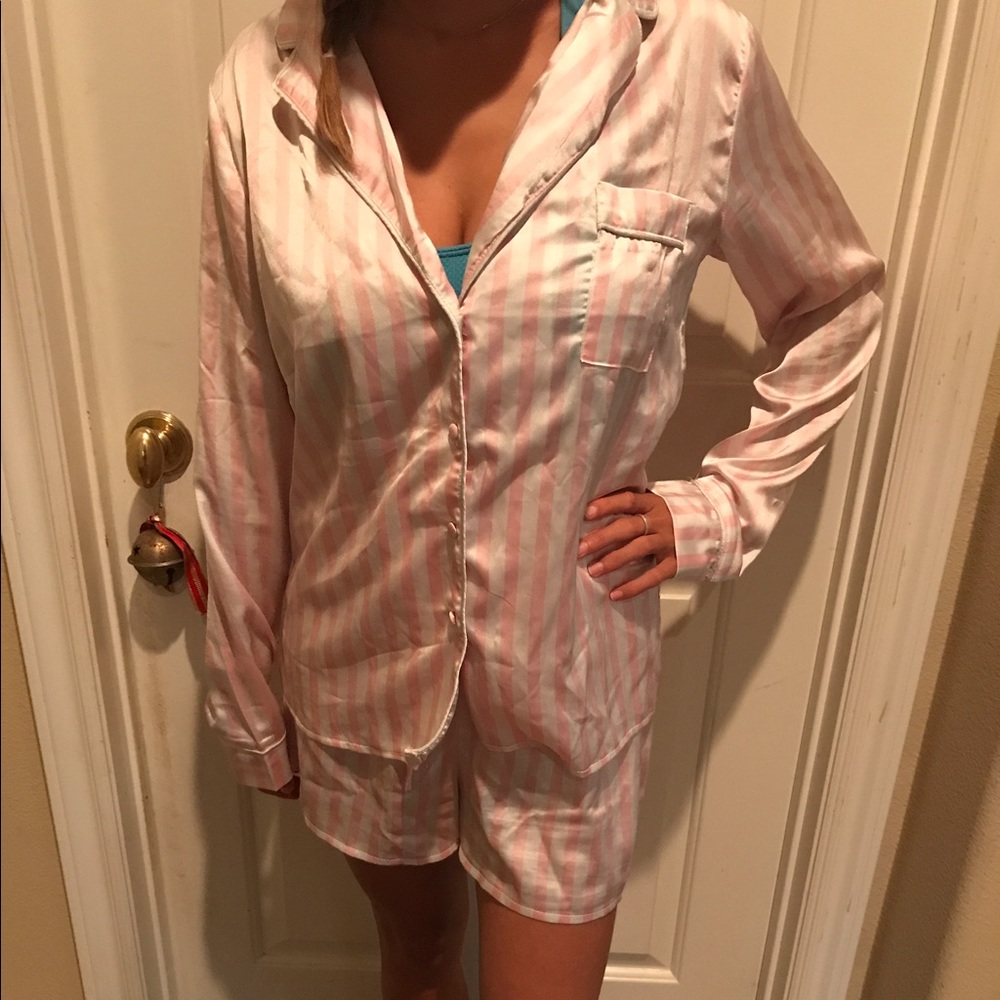 Pink stripe pajamas