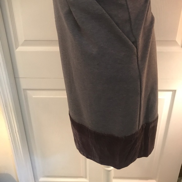 BCBG Grey dress with felt trim at bottom! - Picture 4 of 4