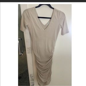 James Perse Taupe/gray deep V Dress