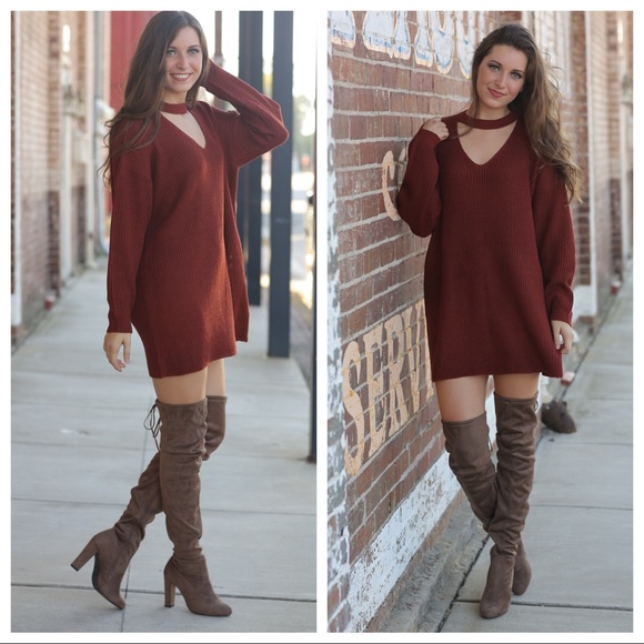 ✨LAST PAIR✨Taupe over the knee vegan suede boots - Picture 4 of 4