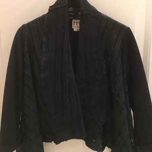 Haute hippie leather and cotton jacket