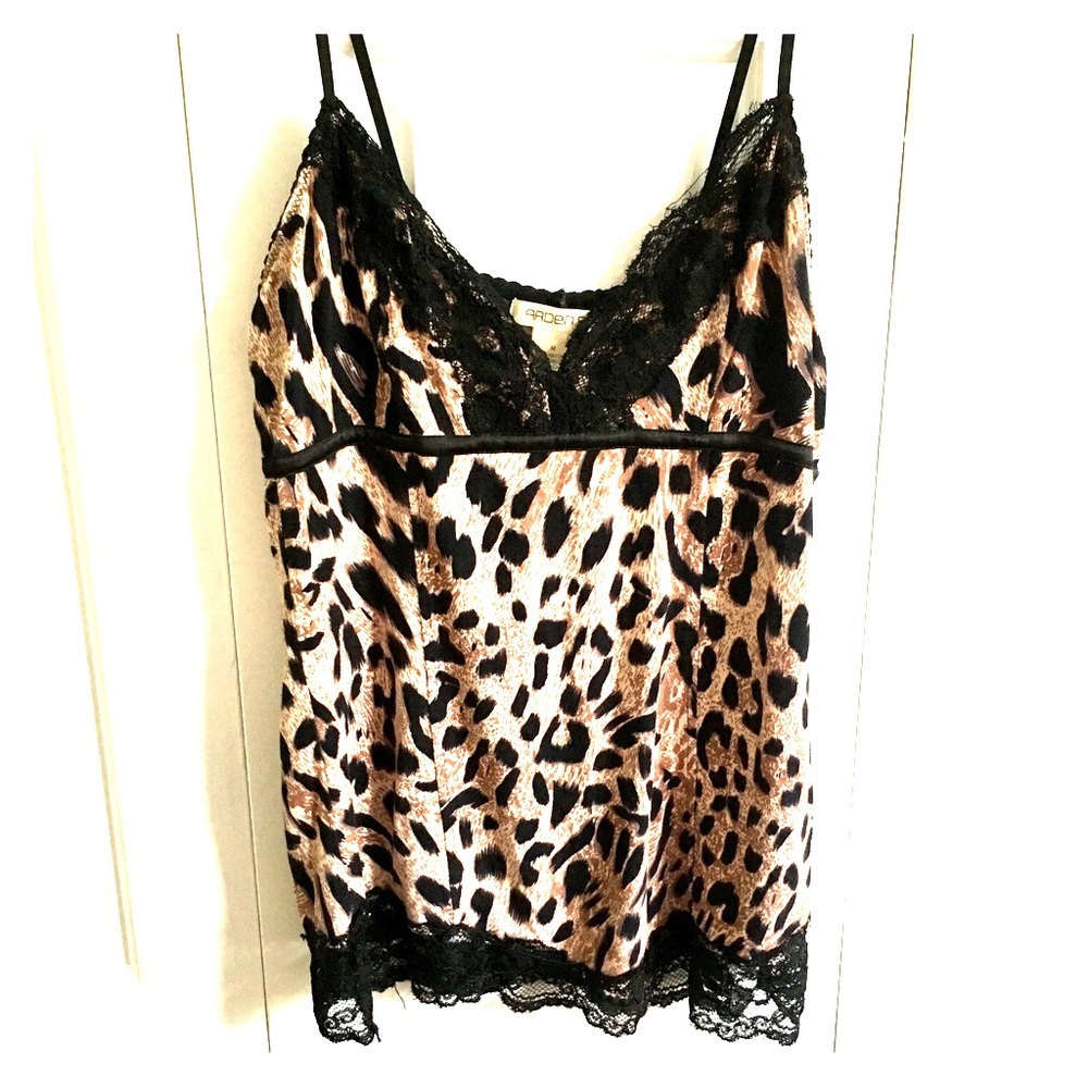 Arden B. Leopard and Lace Tank - Size Medium!