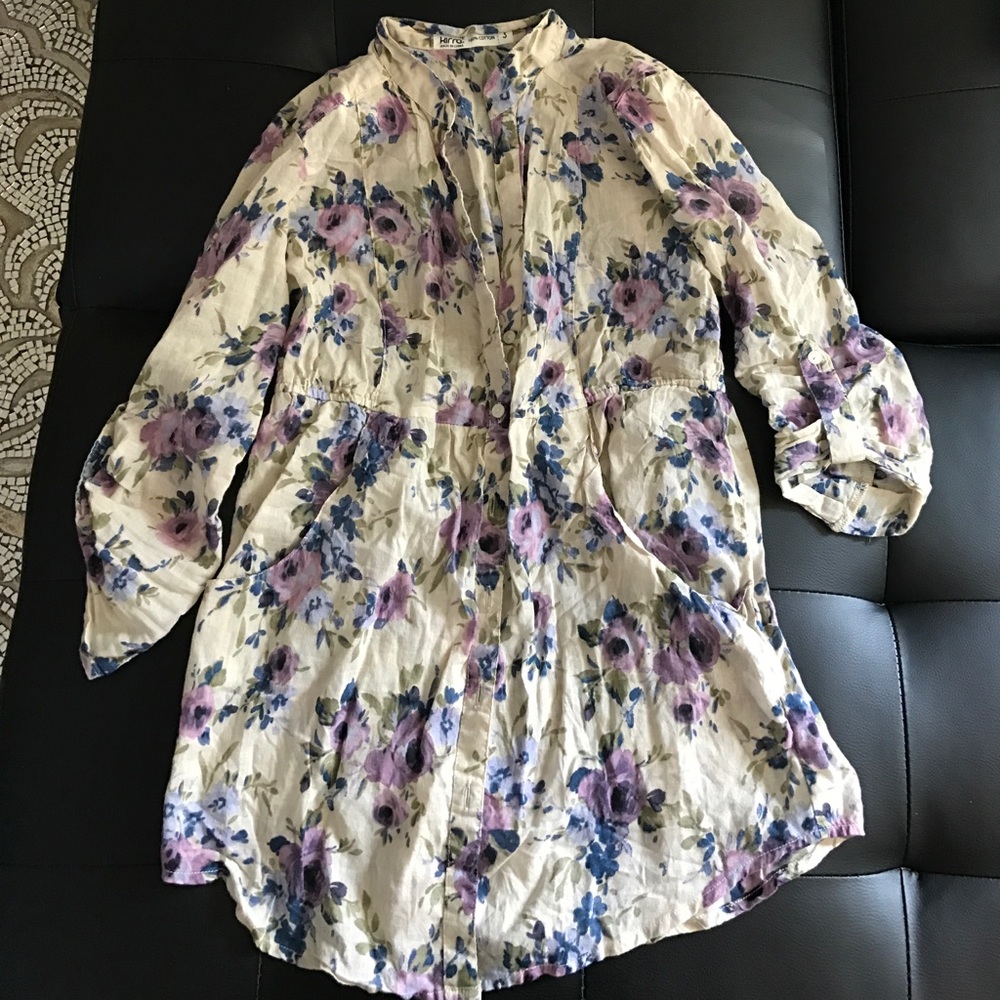 Floral button down