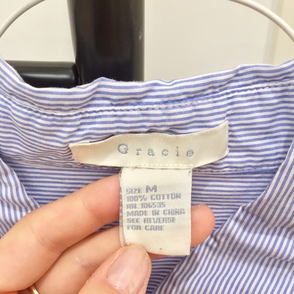 Gracie pinstriped button down tunic - Picture 3 of 4