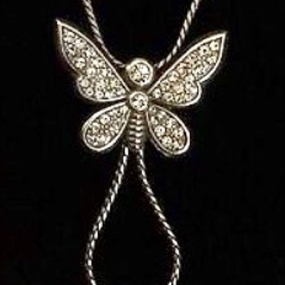 Brighton butterfly crystal glasses holder necklace