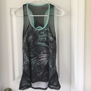 Tropical Palm Print workout Tank