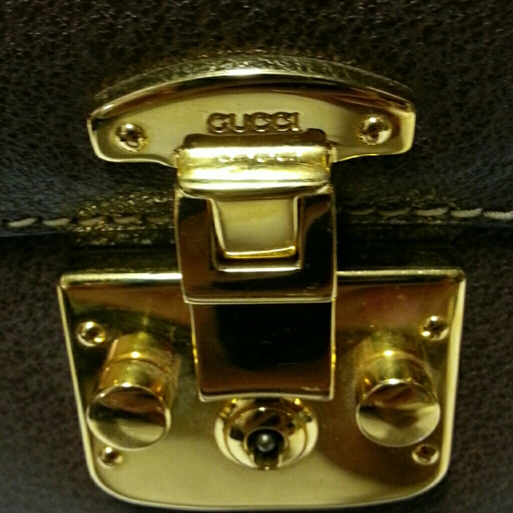 SOLD--Authentic rare Gucci handbag 1950's 9x9x4 - Picture 2 of 8