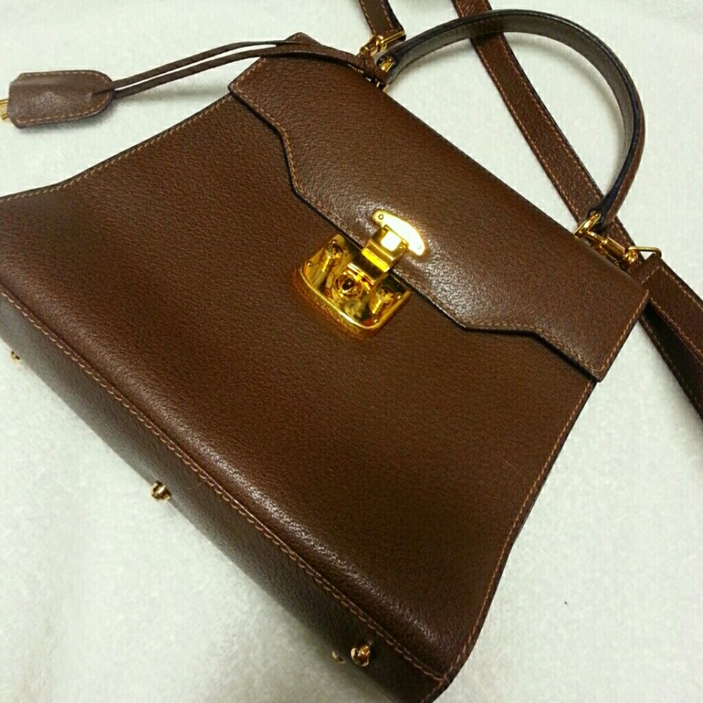 SOLD--Authentic rare Gucci handbag 1950's 9x9x4 - Picture 8 of 8