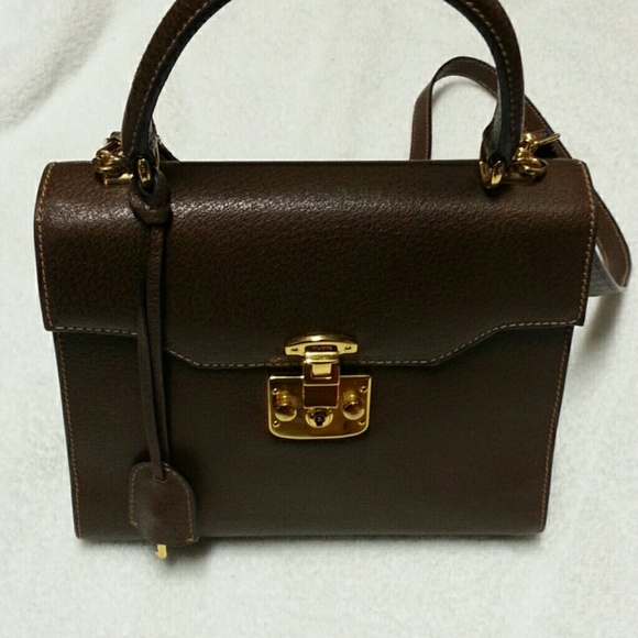 SOLD--Authentic rare Gucci  handbag  1950's  9x9x4 - Picture 3 of 8